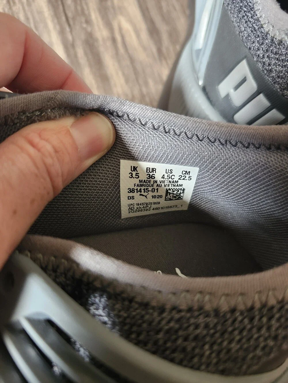 NWOT Puma Boys Pacer Future Knit Gray Running Shoes